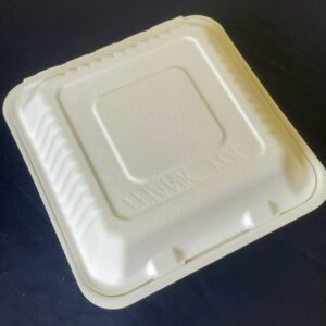 9"x9" clamshell containers biodegradable large (200 pcs/ctn)