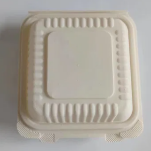 8" x 8" white pla clamshell (200 pcs/ctn)