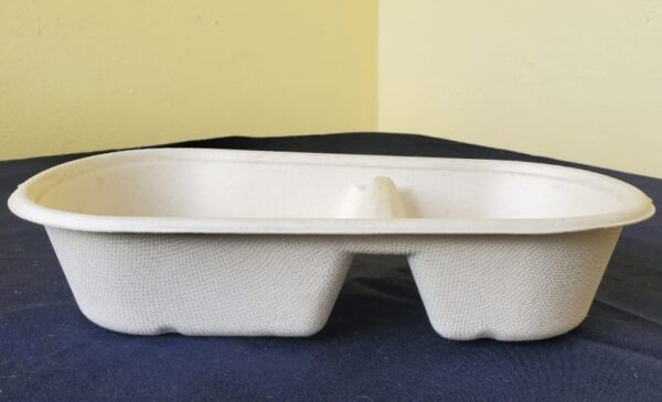 850ml, 2 compartment food container (500 pcs/ctn)